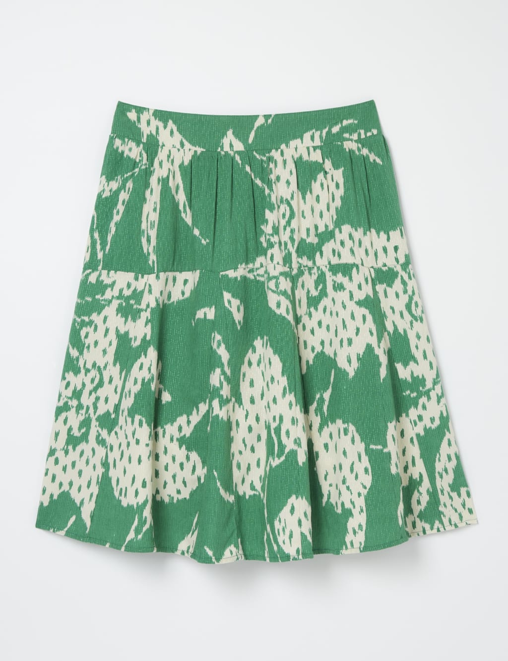 Printed Knee Length Skater Skirt FatFace M&S