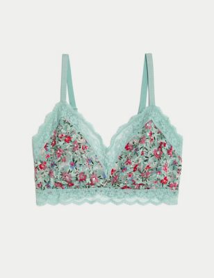 Printed Lace Non Wired Bralette A-E Image 2 of 7