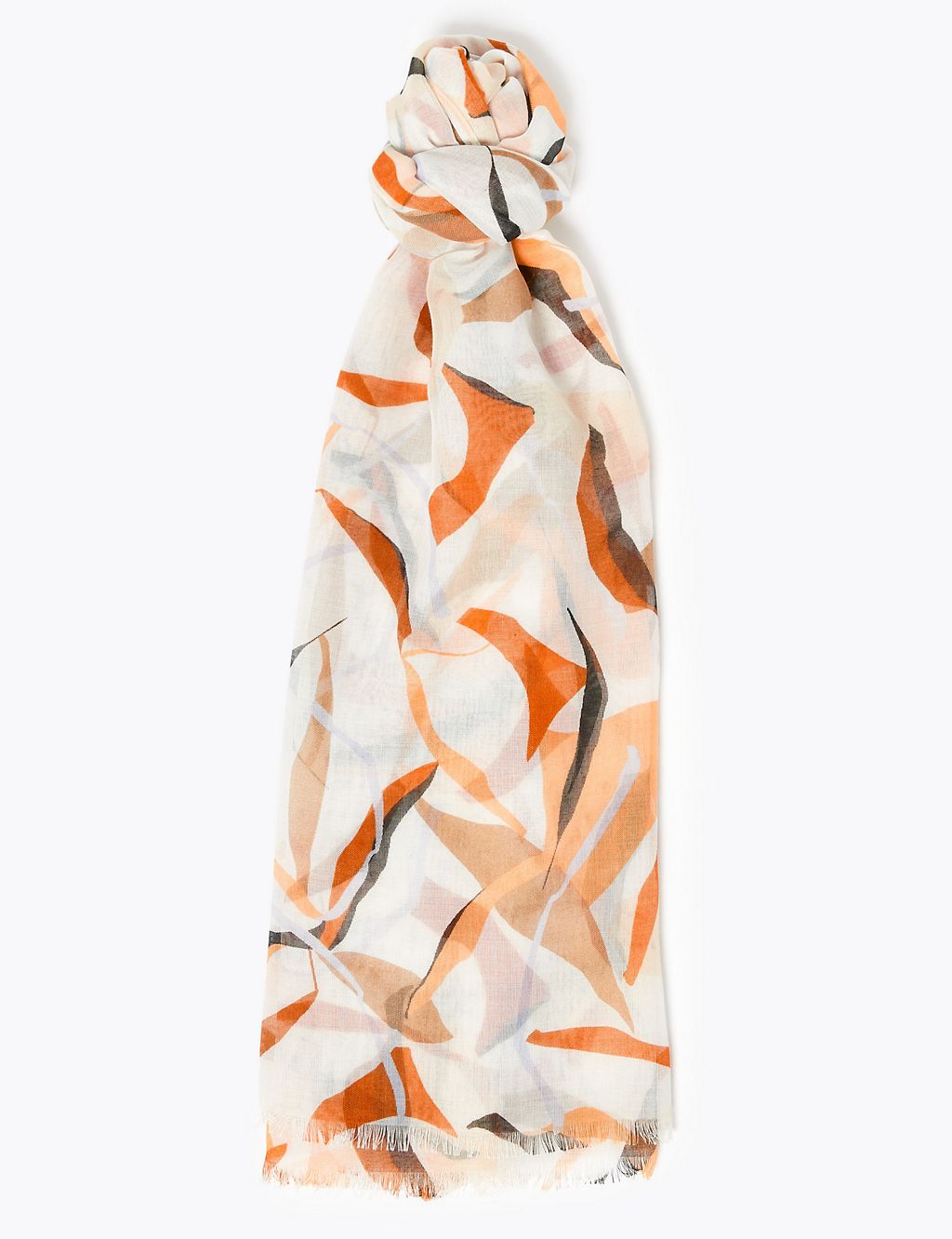 Printed Leaf Print Scarf | M&S Collection | M&S