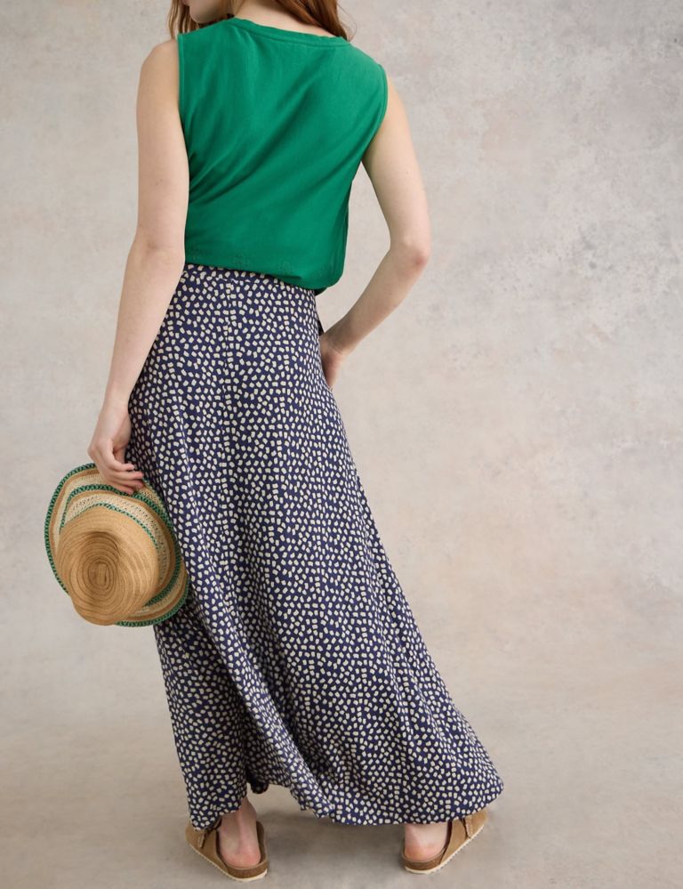 Printed Maxi A-Line Skirt 4 of 6