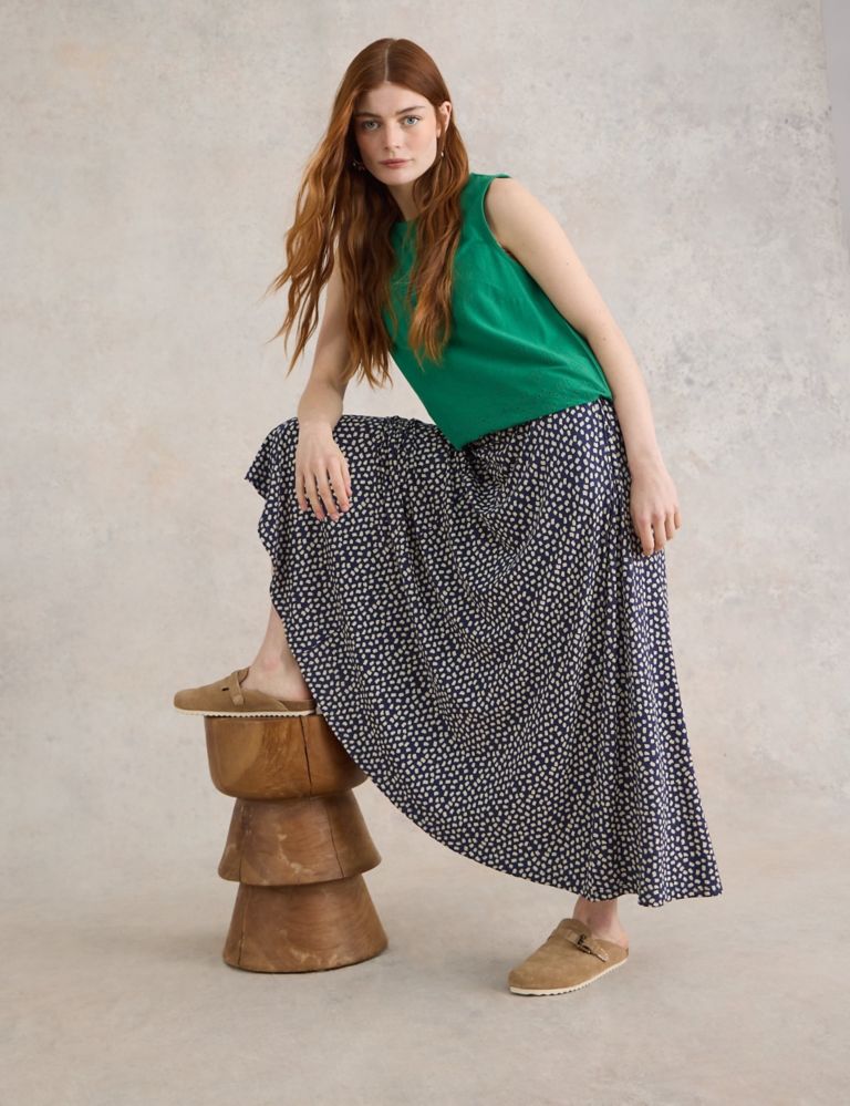Printed Maxi A-Line Skirt 5 of 6