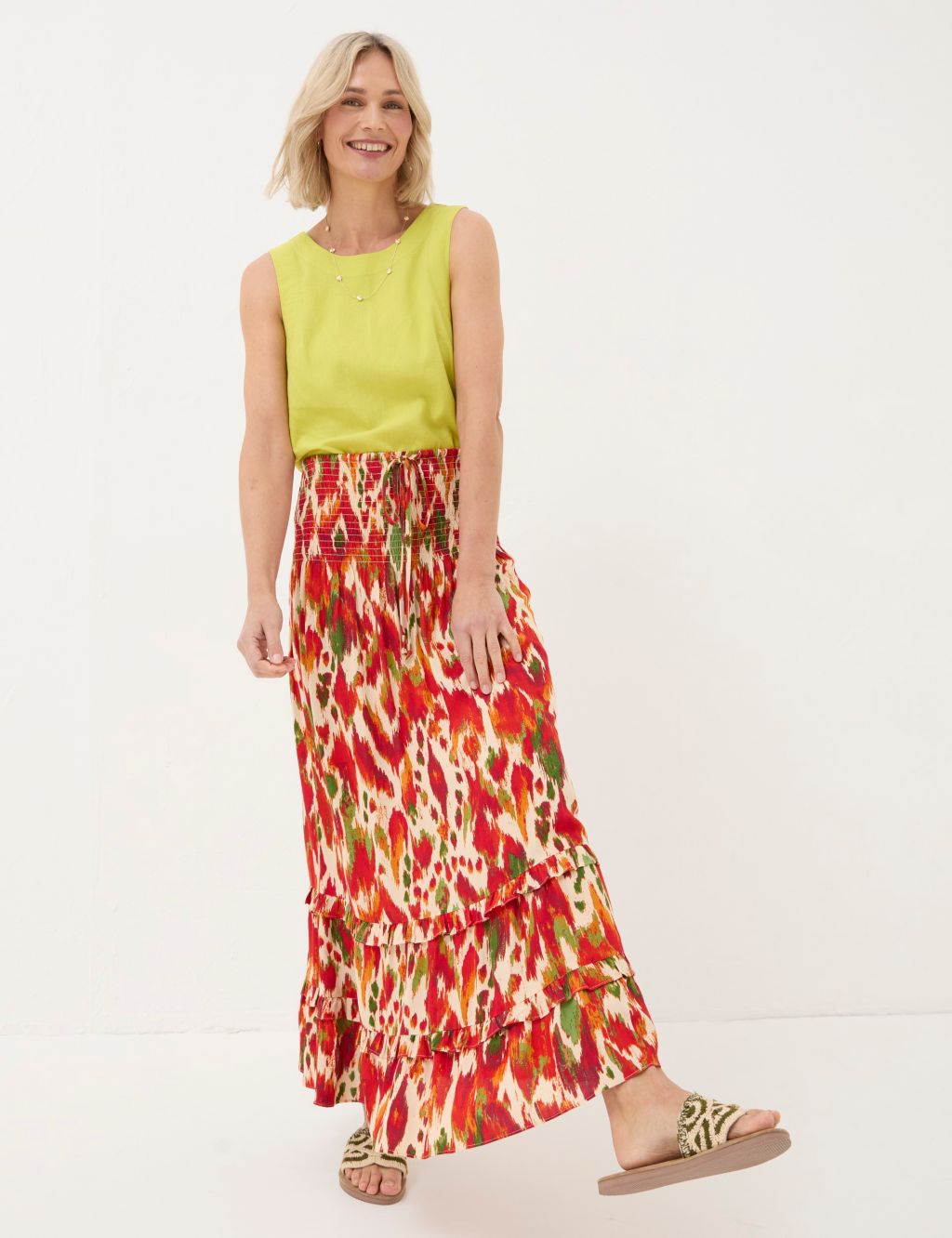 Printed Maxi Tiered Skirt 3 of 5