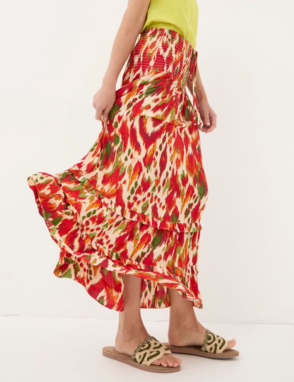 Printed Maxi Tiered Skirt 4 of 5
