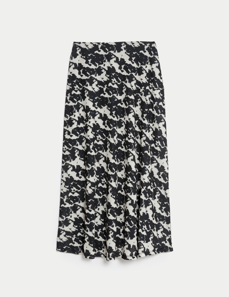 Printed Mesh A Line Midi Skirt 2 of 5