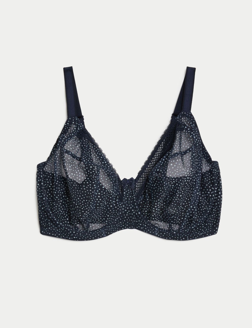Printed Mesh Wired Extra Support Bra F-J 1 of 6