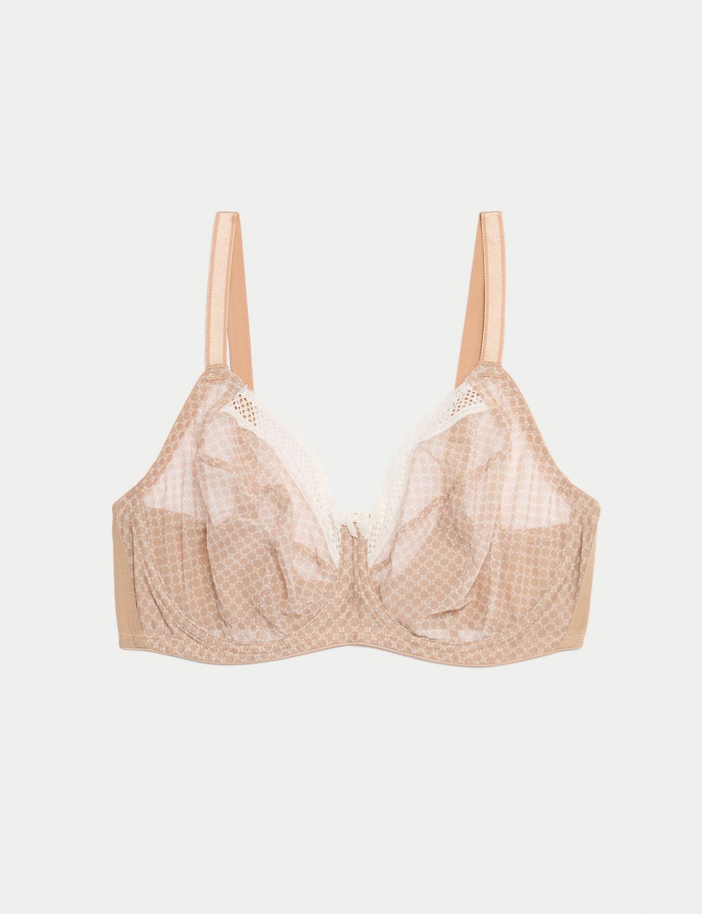 Printed Mesh Wired Extra Support Bra F-J 1 of 5