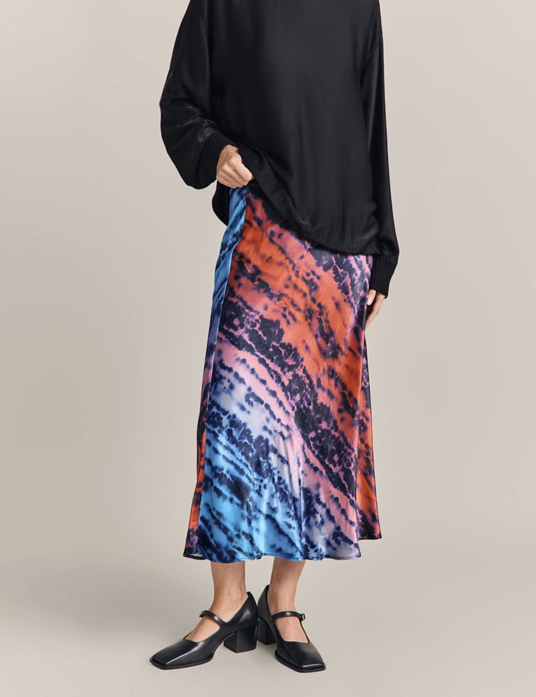 Printed Midaxi A-Line Skirt 2 of 3