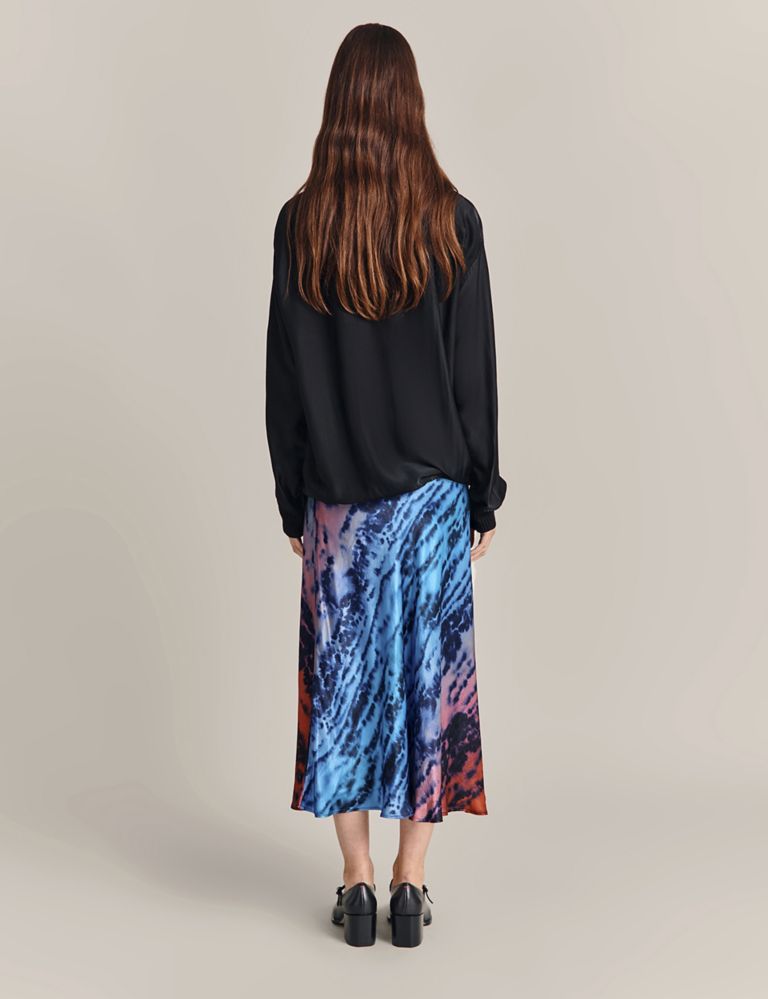 Printed Midaxi A-Line Skirt 3 of 3