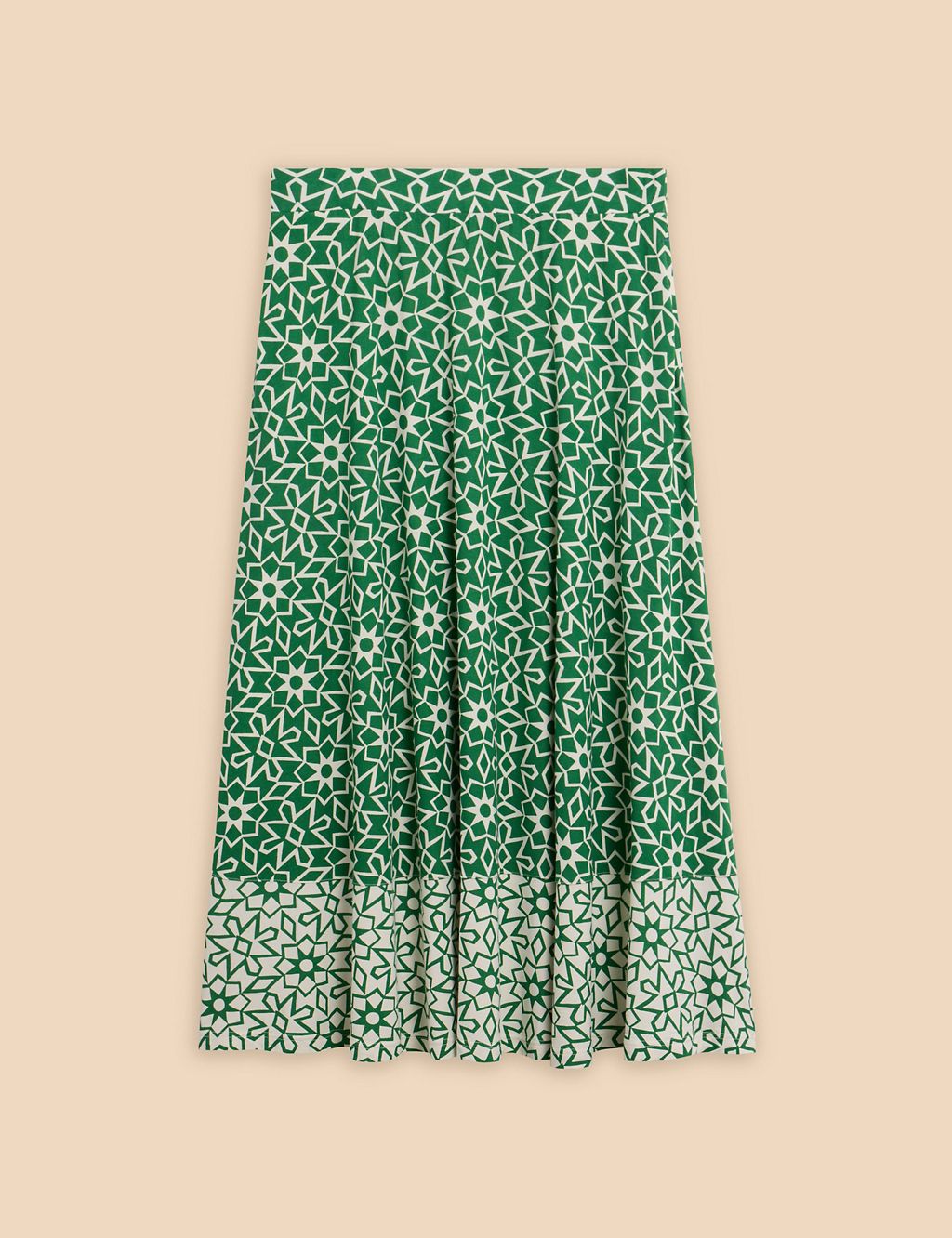 Printed Midaxi Tiered Skirt 1 of 6
