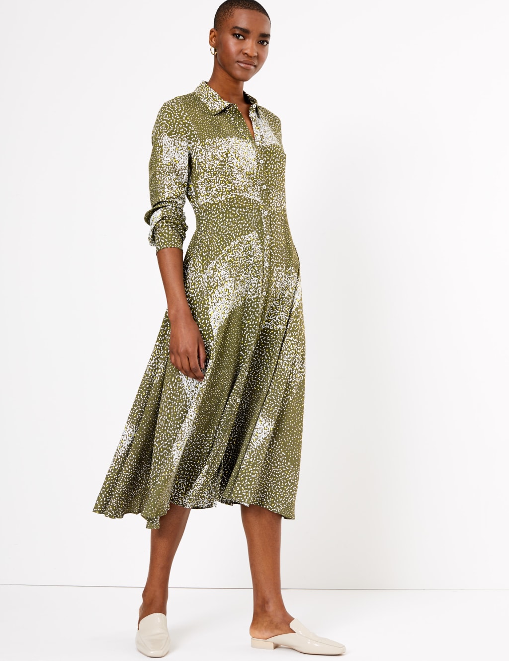 Printed Midi Shirt Dress  Autograph  M&S