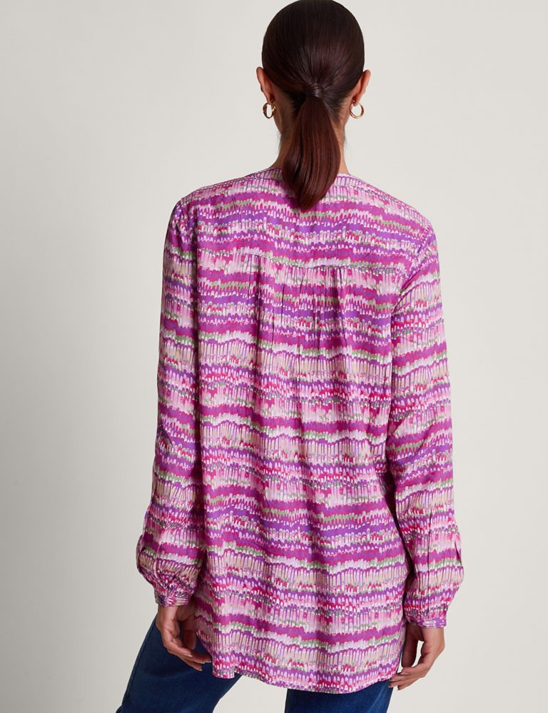 Printed Notch Neck Blouse 3 of 5