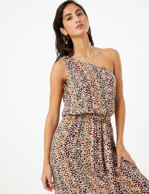 one shoulder maxi dress beach