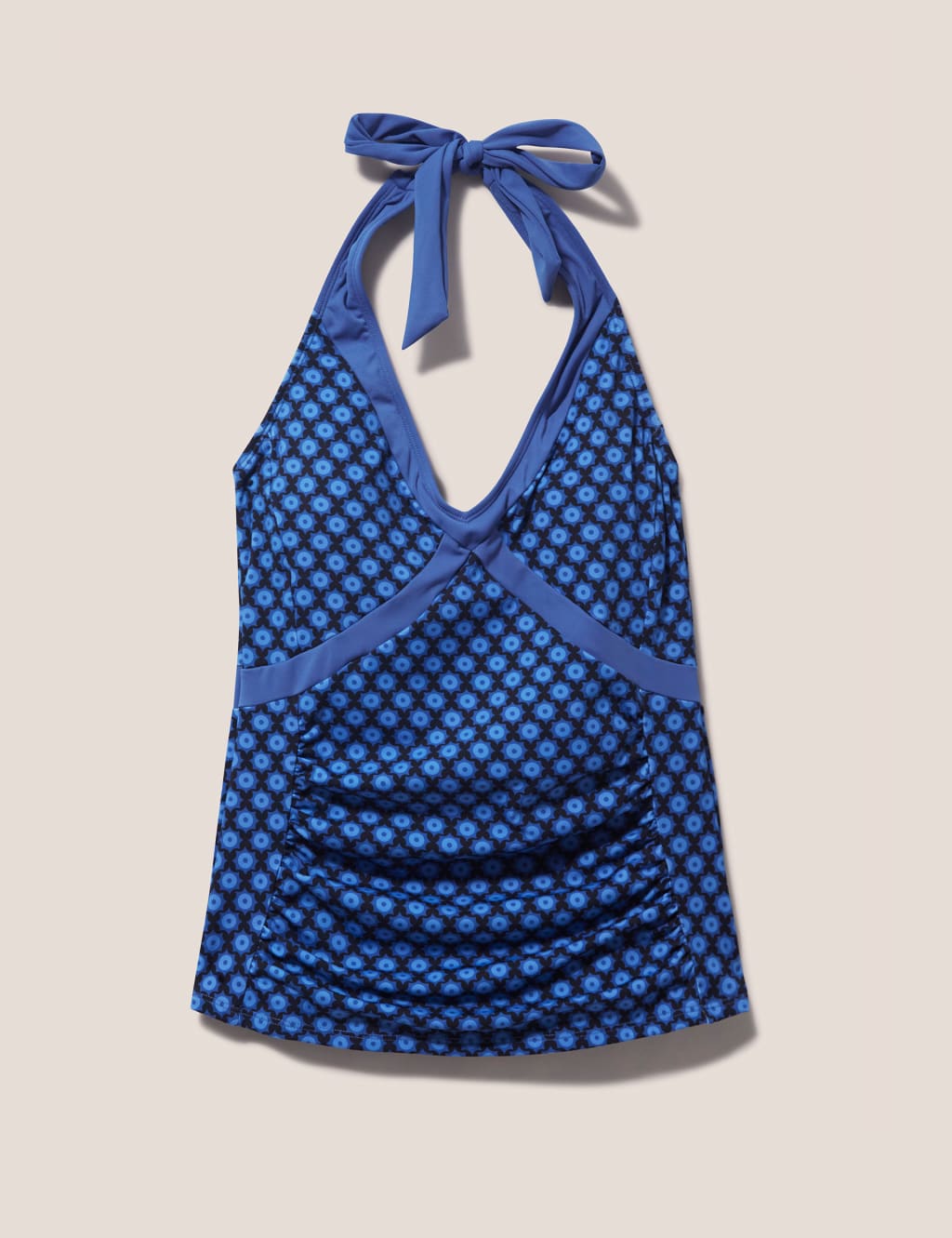 Printed Padded Halterneck Tankini Top White Stuff M&S