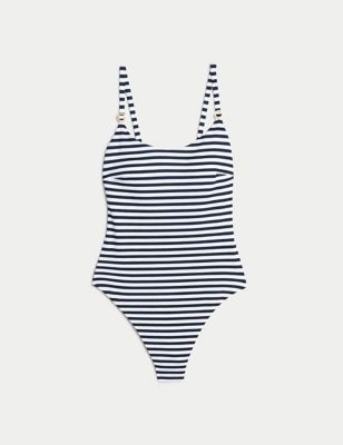Printed Padded Scoop Neck Swimsuit Image 2 of 6