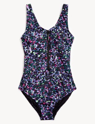 Printed Padded V-Neck Swimsuit Image 2 of 7