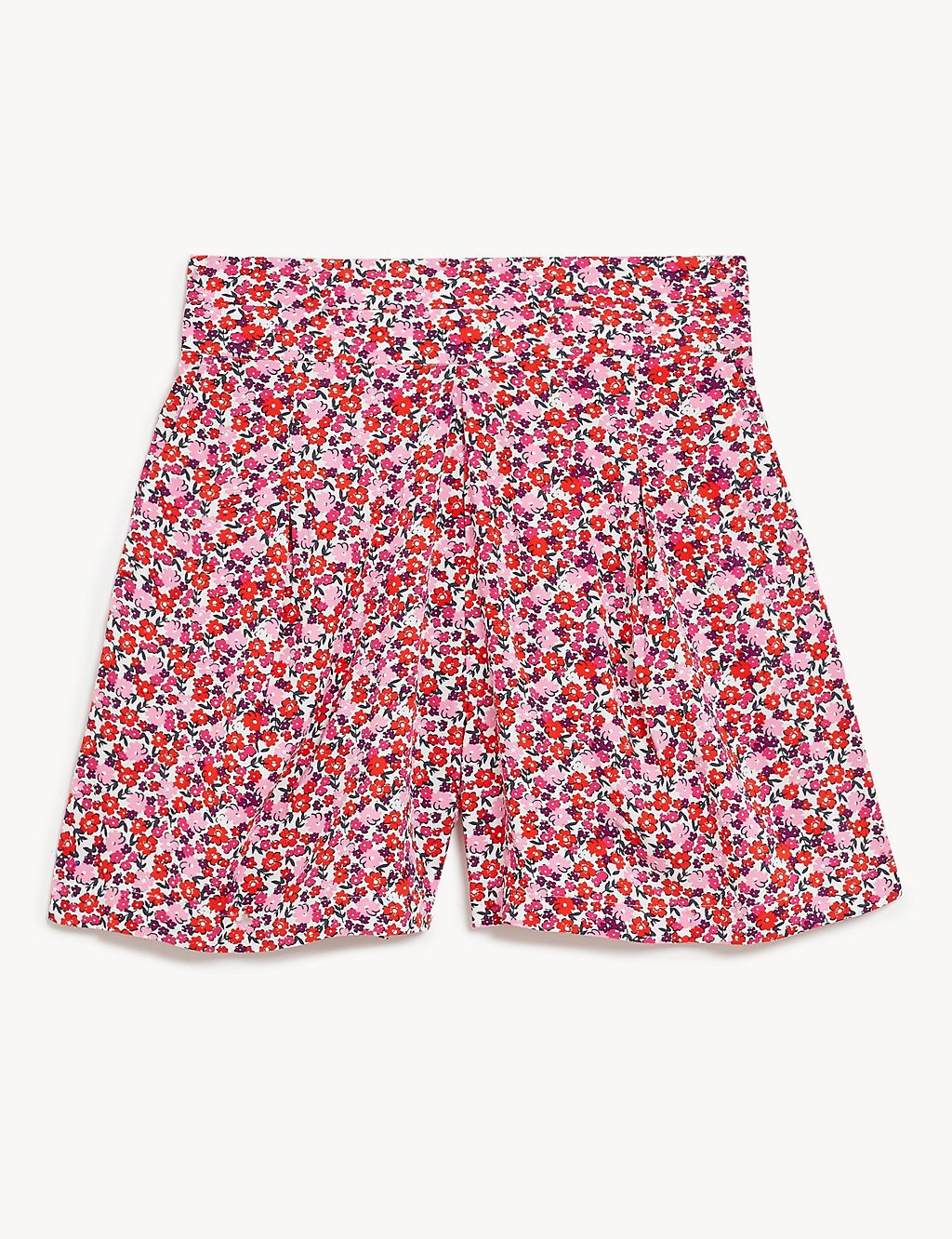 Printed Pleat Front Shorts 1 of 5