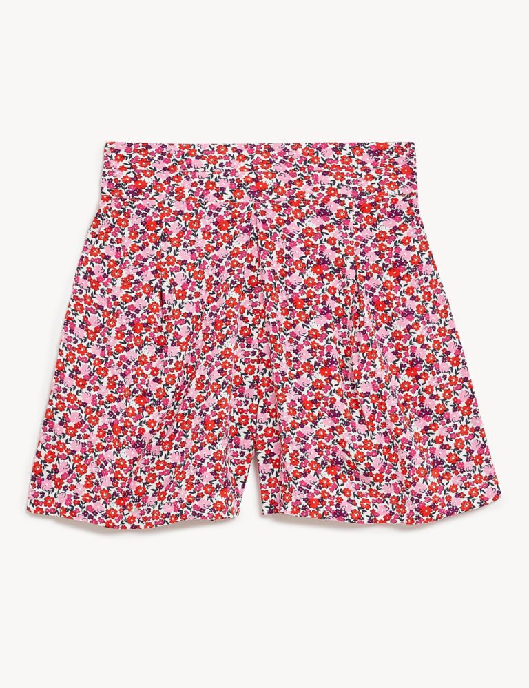 Printed Pleat Front Shorts 2 of 5