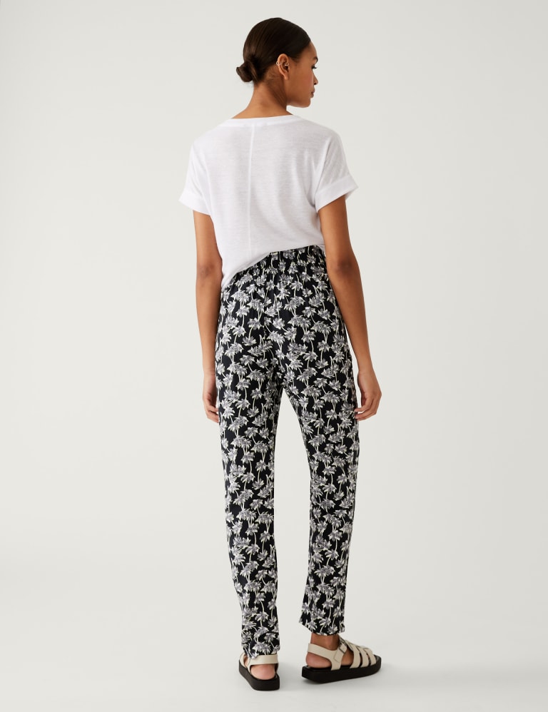 Patterned cheap tapered trousers