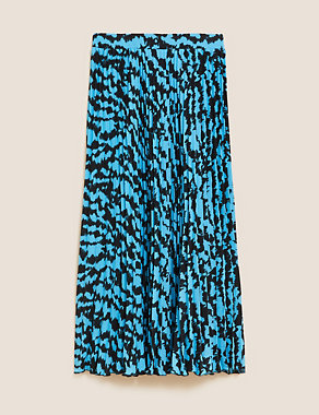 Printed Pleated Midi Skirt Image 2 of 5