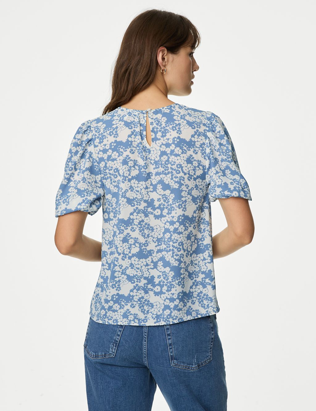Printed Puff Sleeve Blouse 5 of 5