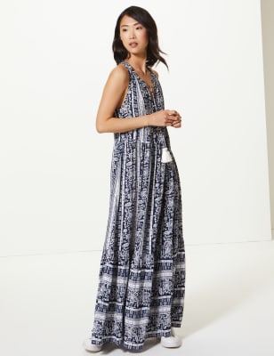 M&s black best sale maxi dress