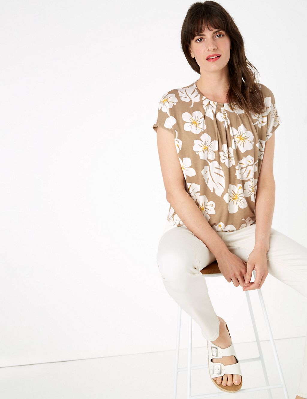 Printed Relaxed Short Sleeve Top 2 of 4