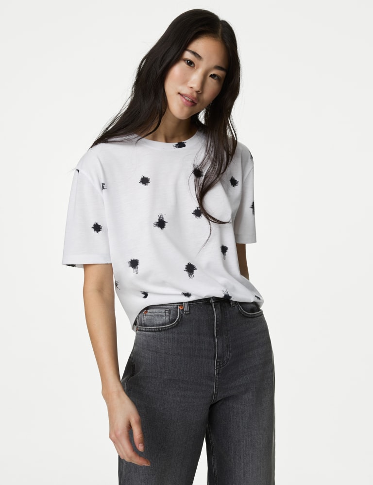 Printed Relaxed T-Shirt | M&S Collection | M&S