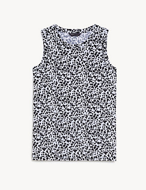 Printed Relaxed Vest Top Image 2 of 5