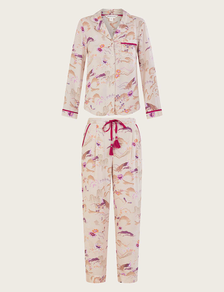 Printed Revere Pyjama Set Monsoon M S