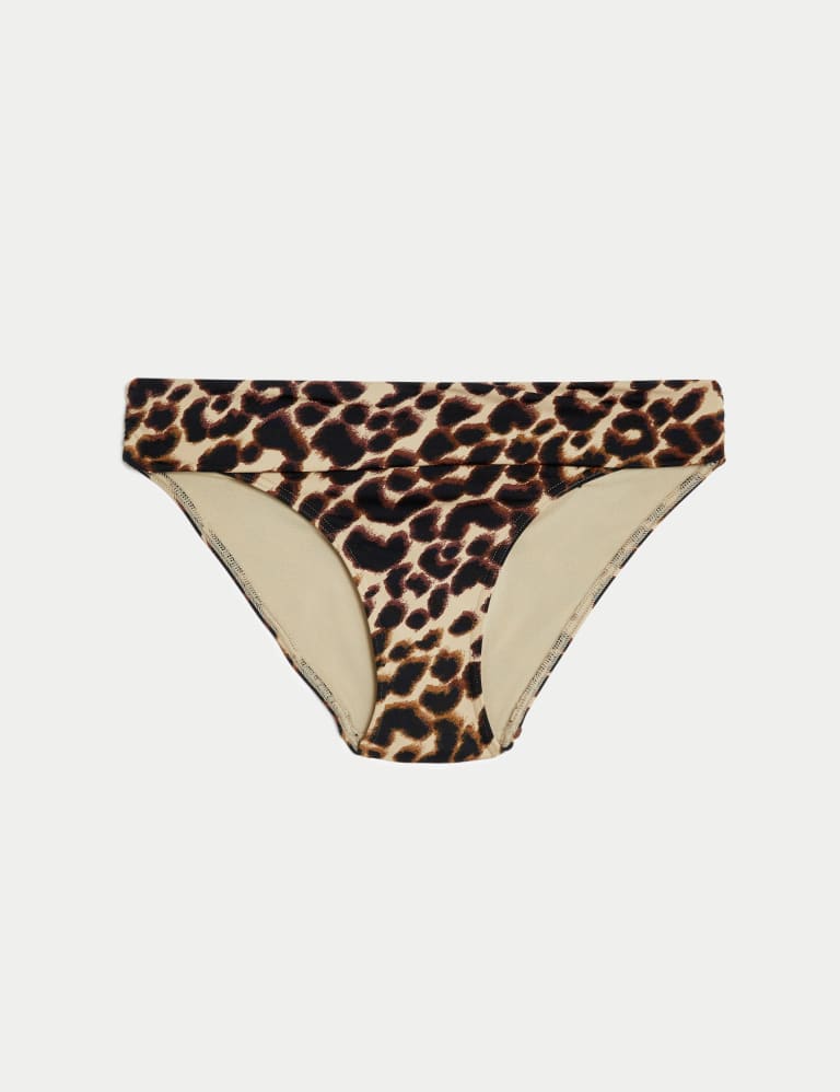 Printed Roll Top Bikini Bottoms M&S Collection M&S