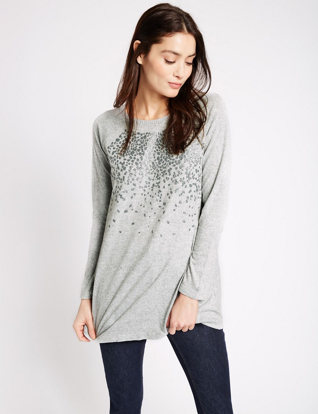 Printed Round Neck Long Sleeve Tunic 3 of 4