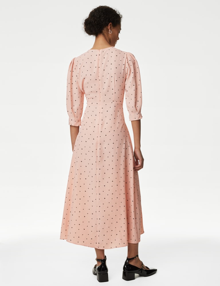 Printed Round Neck Midaxi Tea Dress 5 of 5