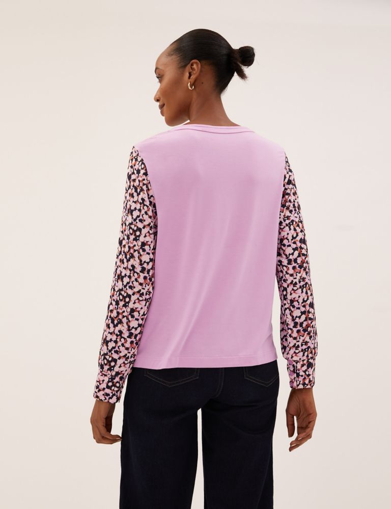 Printed Round Neck Regular Fit Top 5 of 5