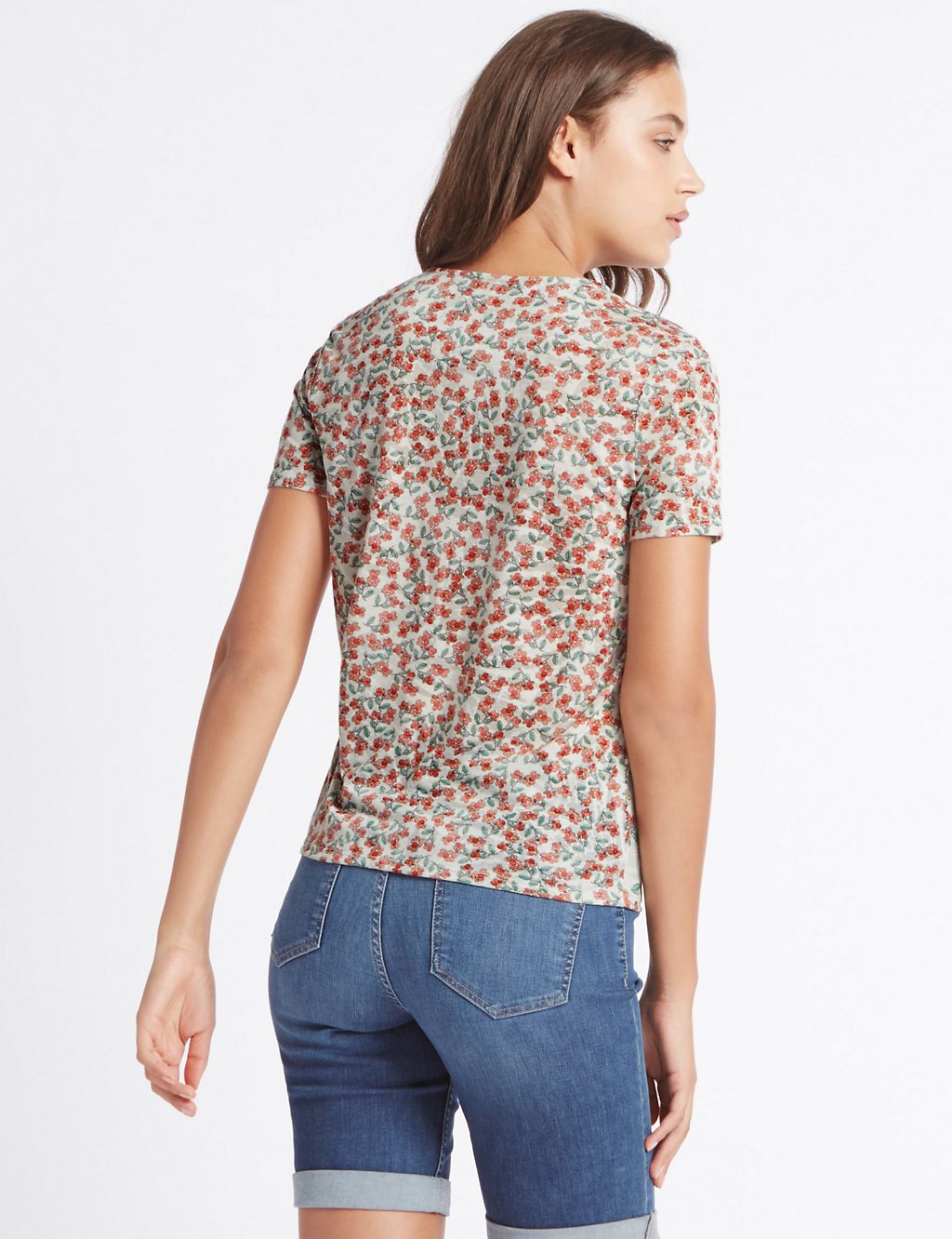 Printed Round Neck Short Sleeve T-Shirt 4 of 4
