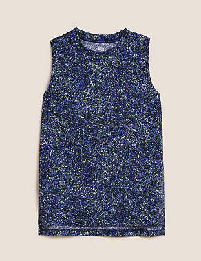 Printed Scoop Neck Relaxed Vest Top Image 2 of 6