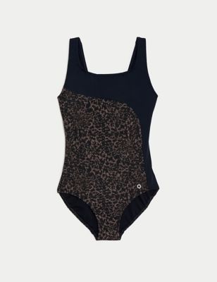 Printed Scoop Neck Swimsuit Image 2 of 6
