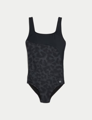 Printed Scoop Neck Swimsuit Image 2 of 7