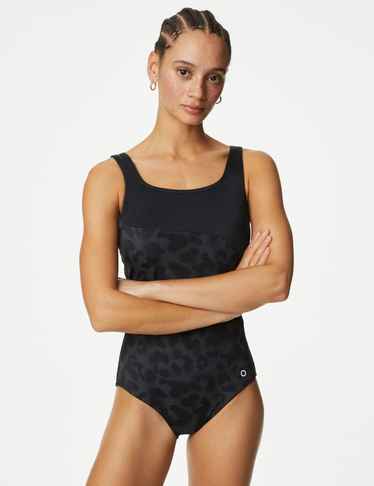  Swimsuits For All Women's Plus Size Split-Neck Short