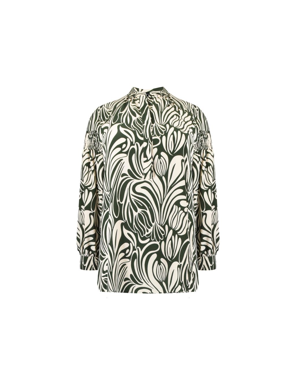 Printed Shirred Blouse | Live Unlimited London | M&S