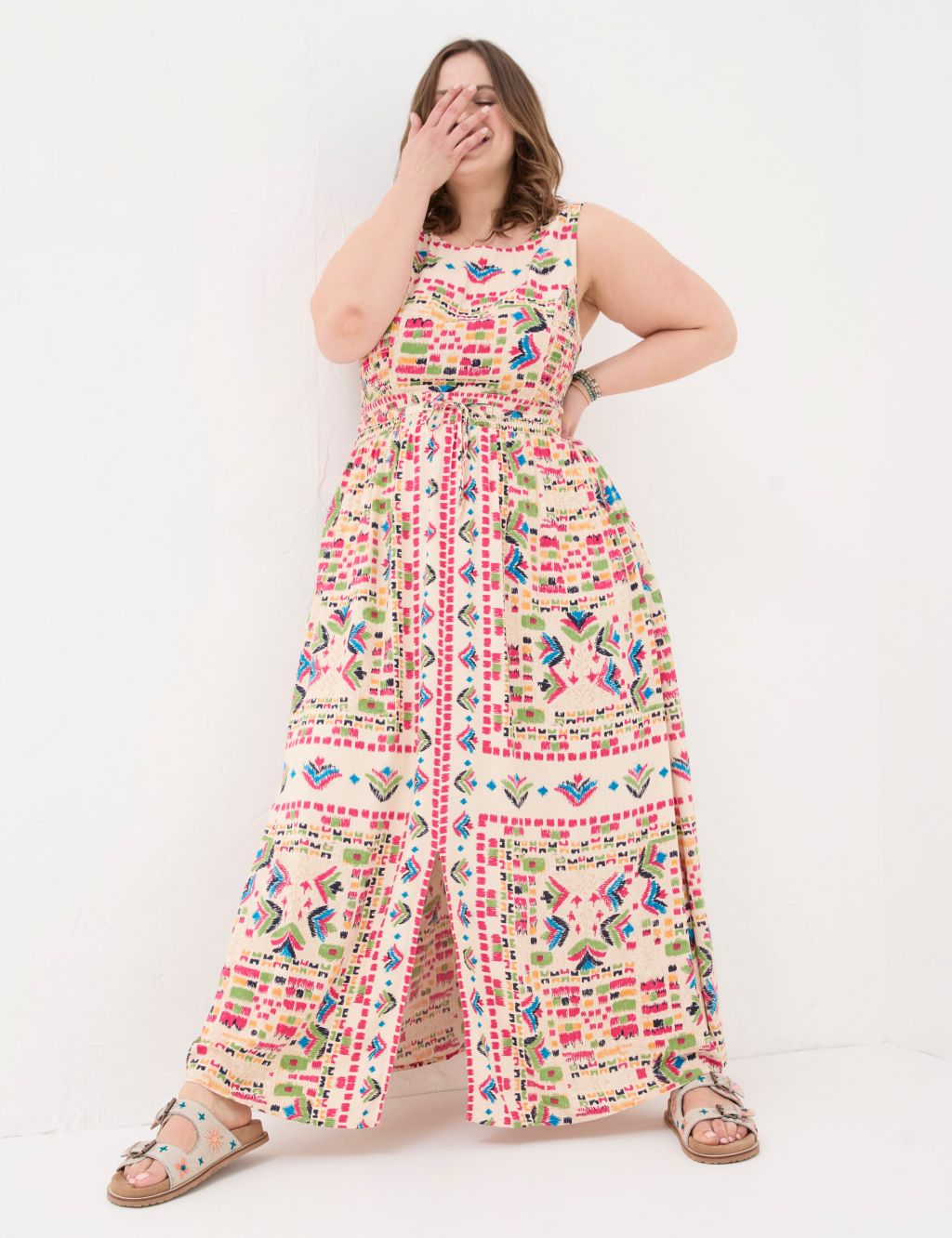 Printed Shirred Maxi Dress 5 of 7