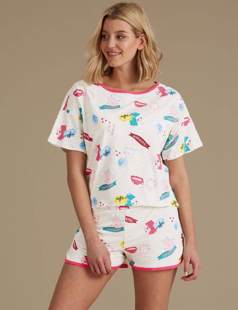Printed Short Pyjama Set 1 of 6