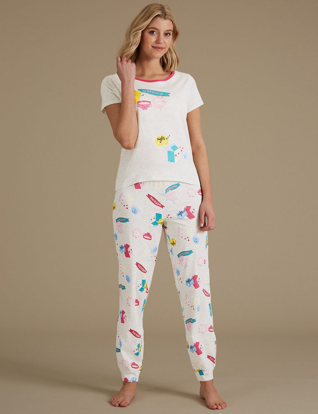 Printed Short Sleeve Pyjama Set 3 of 6
