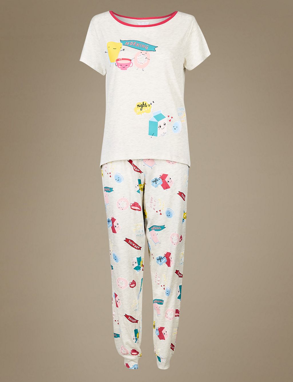 Printed Short Sleeve Pyjama Set 1 of 6