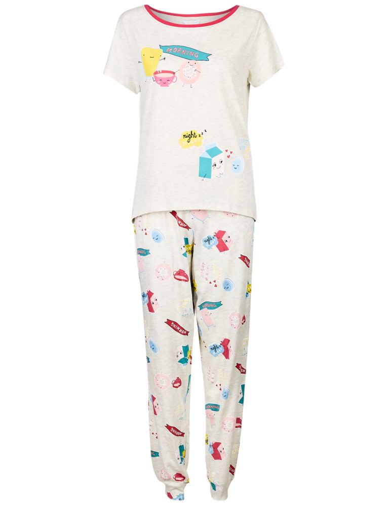 Printed Short Sleeve Pyjama Set 5 of 6