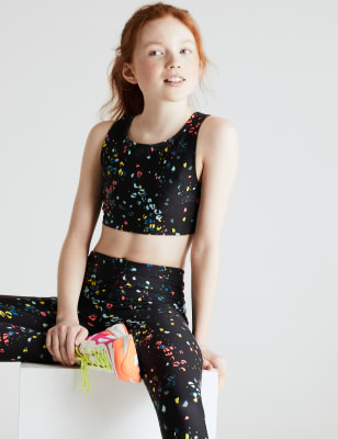 Printed Sports Crop Top (6-14 Yrs), Goodmove