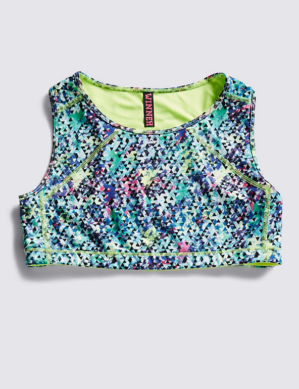 Printed Sports Cropped Top Image 1 of 2