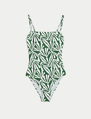 Printed Square Neck Swimsuit Image 2 of 5