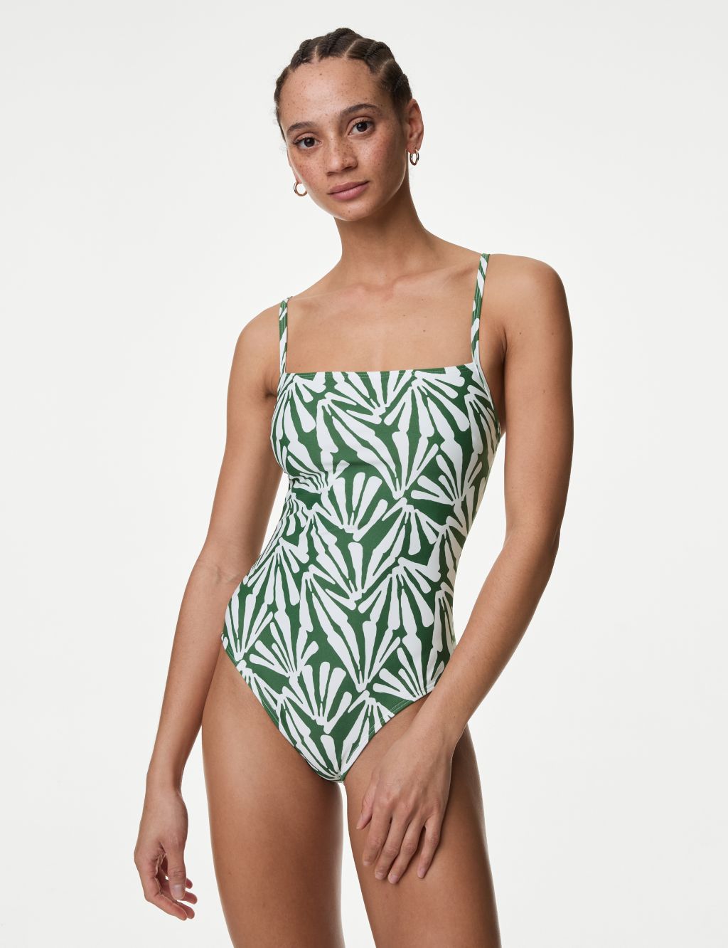 Printed Square Neck Swimsuit 4 of 5
