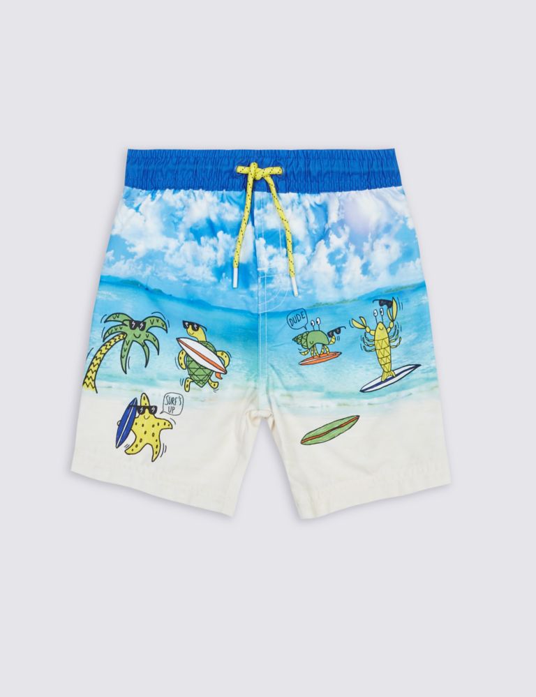 Printed Swim Shorts (0-5 Years) 1 of 4