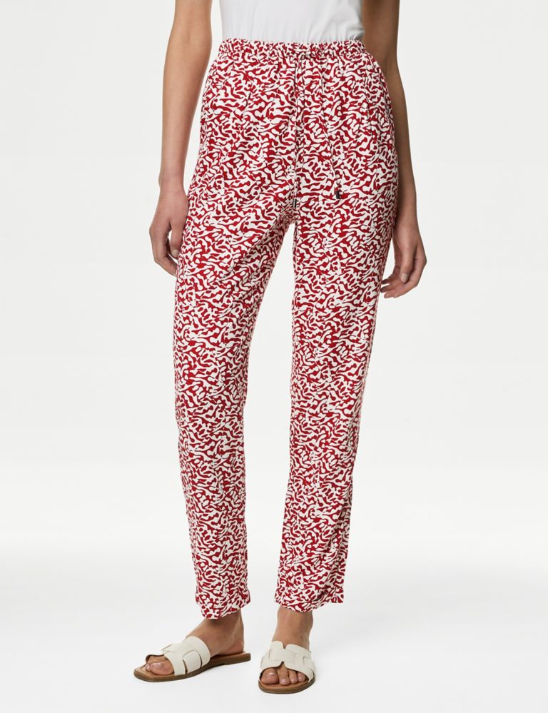 Printed Tapered Ankle Grazer Trousers 4 of 5